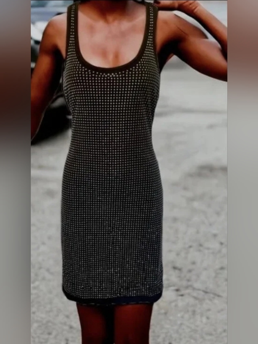 Jennifer Lopez Black Sparkle Mini Dress - Picture 2 of 13